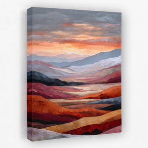 Crimson Ridges - Luxury Wall Art