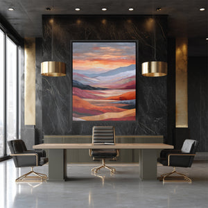 Crimson Ridges - Luxury Wall Art