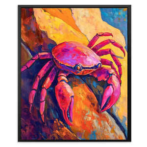 Crimson Rock Crab - Beach House Art for Kitchen