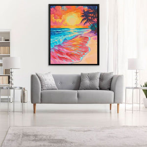 Crimson Shores - Beach Art for Lounge