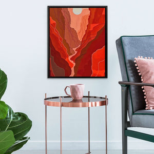 Crimson Sunset - Large Abstract Canvas Print