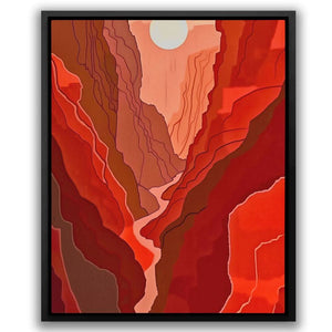 Crimson Sunset - Red Crimson Canvas Print