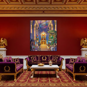 Crocodile Divine Assembly - Luxury Wall Art