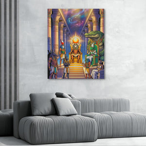 Crocodile Divine Assembly - Luxury Wall Art