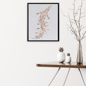 Crocodile in Ocean Forms - Luxury Wall Art