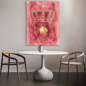 Crown Over Spades - Luxury Wall Art