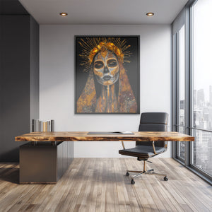 Crowned Calavera Portrait - Luxury Wall Art