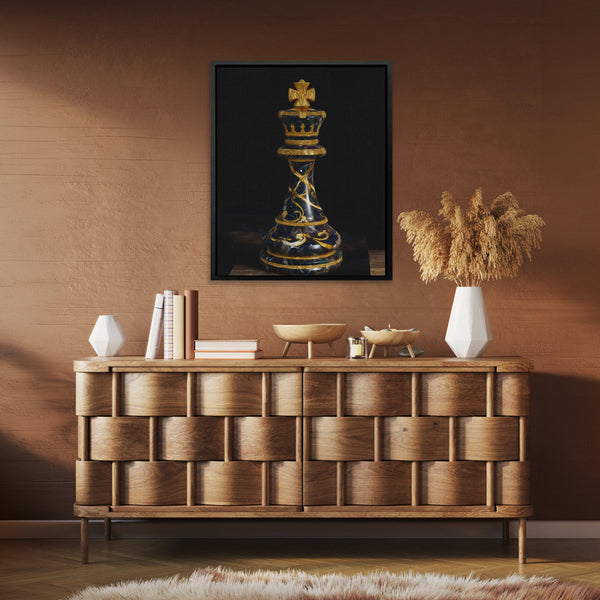 Crowned Chess Authority in a room