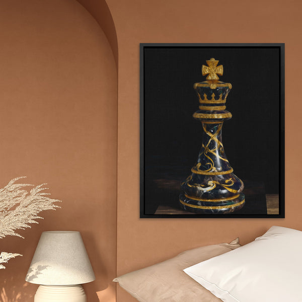 Crowned Chess Authority in a room