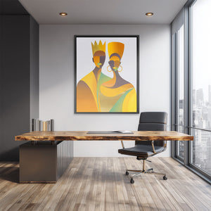 Crowned Golden Union - Luxury Wall Art