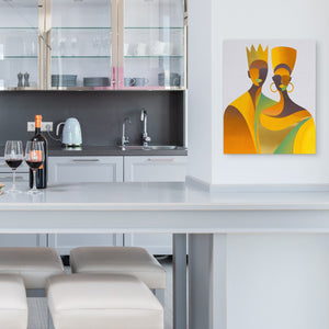 Crowned Golden Union - Luxury Wall Art