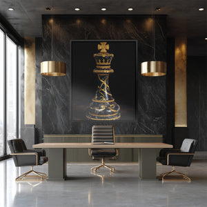 Crowned Midnight Authority - Luxury Wall Art