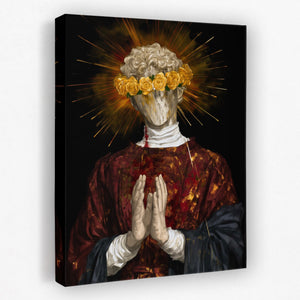 Crowned Prayer Statue - Luxury Wall Art
