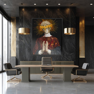 Crowned Prayer Statue - Luxury Wall Art