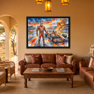 Crowned Racer Blaze - Luxury Wall Art