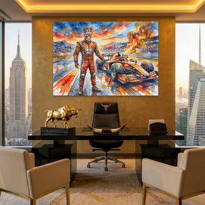 Crowned Racer Blaze - Luxury Wall Art