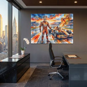 Crowned Racer Blaze - Luxury Wall Art
