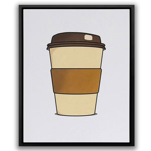 Cup of Joe - Brown Coffee Shop Canvas Print