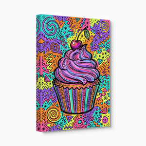 Cupcake Cherry Swirl - Luxury Wall Art