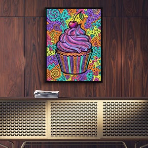Cupcake Cherry Swirl - Luxury Wall Art