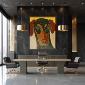 Dachshund in Stained Glass