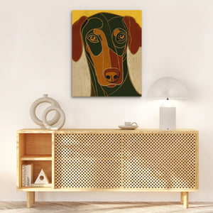 Dachshund in Stained Glass