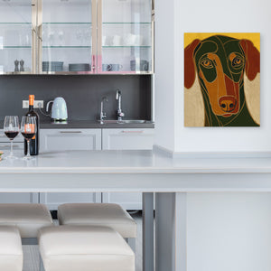 Dachshund in Stained Glass