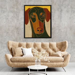 Dachshund in Stained Glass