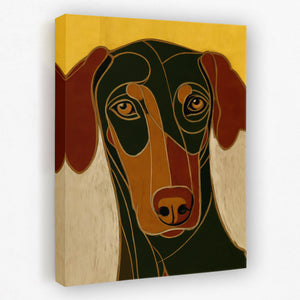 Dachshund in Stained Glass
