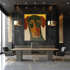 Dachshund in Stained Glass - Luxury Wall Art