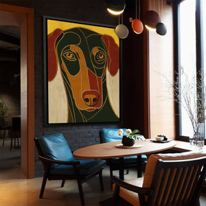 Dachshund in Stained Glass - Luxury Wall Art