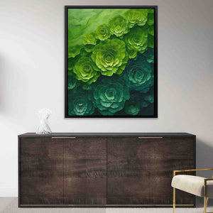 Daily Greens - Flowers Wall Art in Black Frame