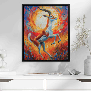 Dancing Antelope - Large Canvas Print