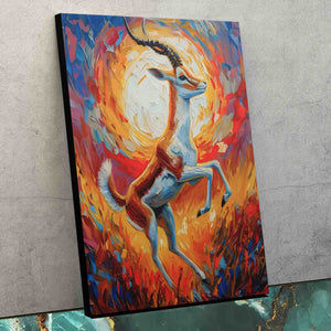 Dancing Antelope - Colorful Wall Art