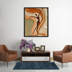 Dancing Through Amber - Figurative Canvas Wall Art