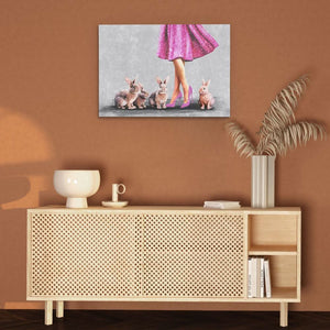 Dancing with Rabbits - Luxury Wall Art