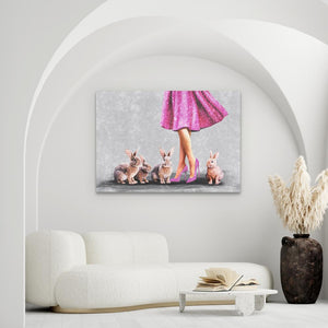 Dancing with Rabbits - Luxury Wall Art