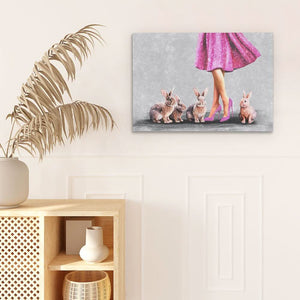 Dancing with Rabbits - Luxury Wall Art