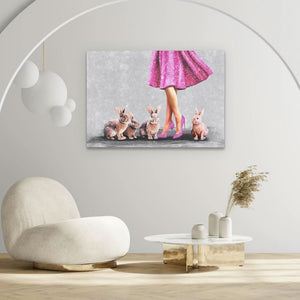 Dancing with Rabbits - Luxury Wall Art