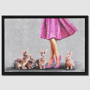 Dancing with Rabbits - Luxury Wall Art
