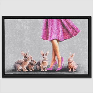 Dancing with Rabbits - Luxury Wall Art