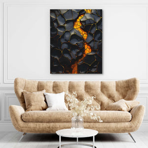 Dark Honey - Abstract Black Canvas Wall Art