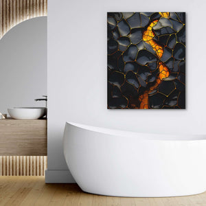 Dark Honey - Black Vertical Canvas Print
