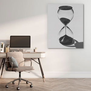 Dark Hourglass - Elegant Wall Art in Black Frame