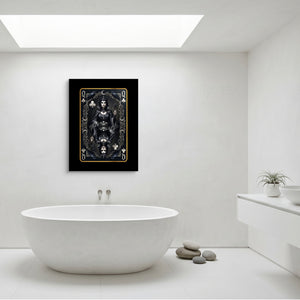 Dark Queen Of Clubs Card โ dark queen of clubs card sq minimalist bathroom 1port flush print