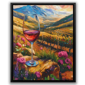 Day at the Vineyard - Colorful Drink Canvas Print