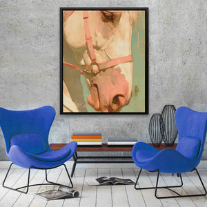 Day Dreaming Horse - Horse Wall Art in Black Frame