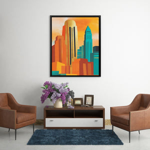 Deco Skyline Dawn - Luxury Wall Art