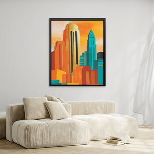 Deco Skyline Dawn - Luxury Wall Art