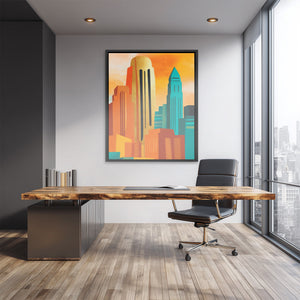 Deco Skyline Dawn - Luxury Wall Art
